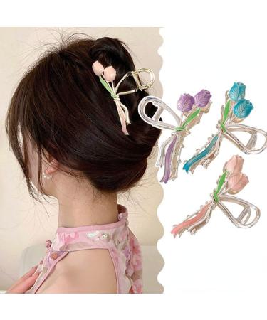 Hair Clip Tulip Design Hair Clips for Thick Hair Claw Clip Hair Clip Hair Clips for Women Claw Clips for Thick Hair Hair Clips