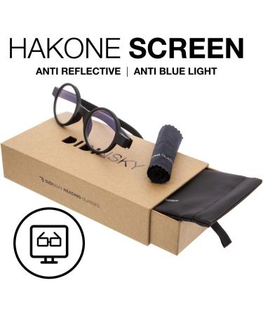 Didinsky Blue Light Filter Glasses for Men & Women - Prescription & Non-Prescription Options | Gaming & PC Eye Protection - Graphite +1.0 - Hakone Screen - Buy Online on GoSupps.com