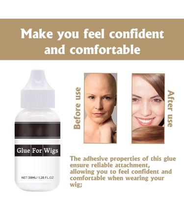 Lace Wig Glue Wig Glue Lace Front Strong Hold Invisible Bonding for Waterproof & Oil-Resistant Wig Adhesive & Hair Extension Glue 38ML - Buy Online on GoSupps.com