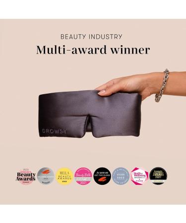 Drowsy Silk Sleeping Mask - Luxurious Padded Silk Cocoon for Complete Darkness | Moonlight Shadow | International Shipping - Buy Online on GoSupps.com