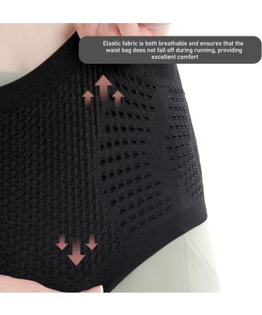 Yuqilin Breathable Large Capacity Running Belt - Unisex Multifunctional Hip Pocket for Running Cycling & Jogging (Black/S) - Buy Online on GoSupps.com
