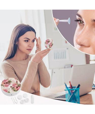 Rose Floral Contact Lens Case - Portable Travel Storage Box for Lenses - Buy Online on GoSupps.com