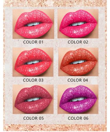 6PC Donut Glitter Lip Gloss Set - Shiny Diamond Liquid Lipstick Waterproof & Moisturizing Makeup - Buy Online on GoSupps.com