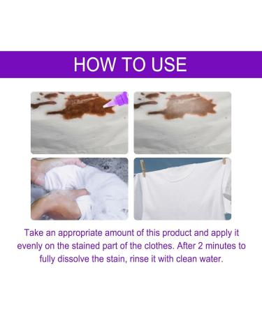Active Enzyme Laundry Stain Remover Garment Stubborn Stain Cleaner Oil Remover 120ml All-purpose Foam Cleaner Deep Cleaning Detergent for All Textiles Stain Remover For Clothes (3PCS) - Buy Online on GoSupps.com