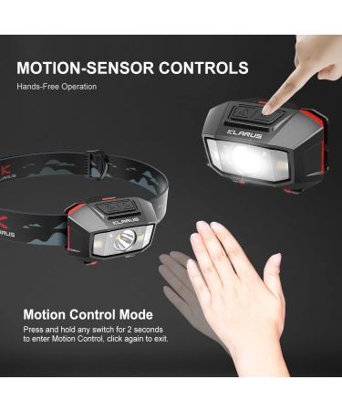 Klarus HM2 LED Headlamp | 270 Lumens 7 Modes Gesture Sensor Red Light | IPX4 Waterproof | Ideal for Running Camping Hiking Hunting - Buy Online on GoSupps.com