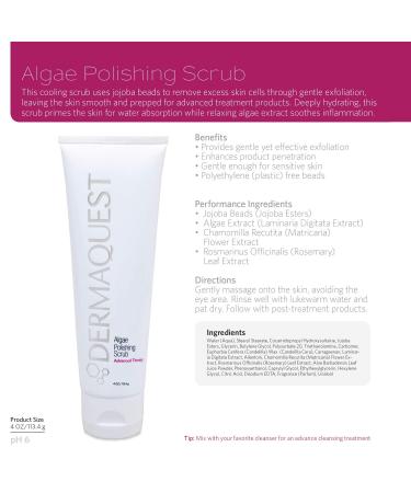 DermaQuest Advanced Therapy Algae Polishing Scrub 118 ml - Exfoliating Facial Scrub for Smooth Skin | Shop Internationally - Buy Online on GoSupps.com