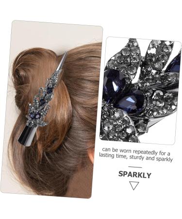 FRCOLOR Small Alligator Clips Thin Rhinestone Barrettes for Women Rod Butt Cushion Finger Castanets Tiara Rhinestone Bobby Pins Fancy Clips for Women Hair Miss Issue Card Metal - Buy Online on GoSupps.com