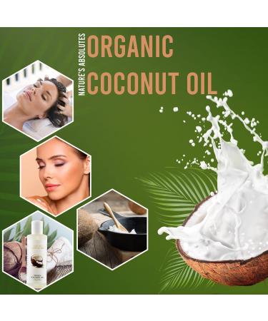 Buy 100% Pure Organic Virgin Coconut Oil - 7.4Oz Cold Pressed for Hair & Skin | Nature's Absolutes - Buy Online on GoSupps.com