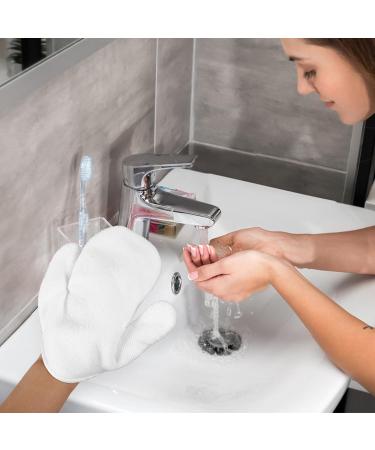 MAGICLULU Moufles Exfoliants Visage en Coton Doux Blanc 1 Paire pour Nettoyage Profond limination S bum et Impuret s Adapt s Peau Sensible Usage Maison et Spa Soin Visage - Buy Online on GoSupps.com