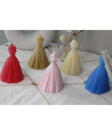 Set of 2 Pink Cinderella Dress Candles - 100% Natural Soy & Coconut Wax | Gender Reveal Birthday & Wedding Decor - Buy Online on GoSupps.com