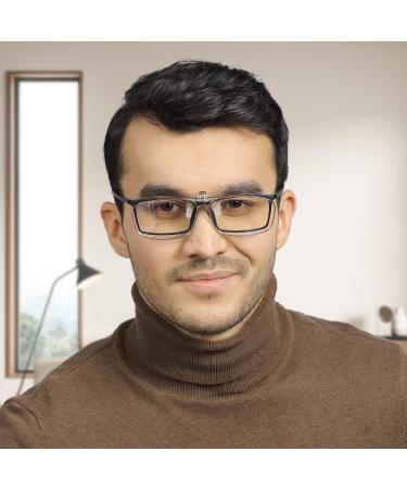 Teraise Clip-On Reading Glasses with Folding Function | Full-Frame Metal Glasses for Myopia | HD Lens Portable Case (1.0x) - Ideal for Men & Women - Buy Online on GoSupps.com