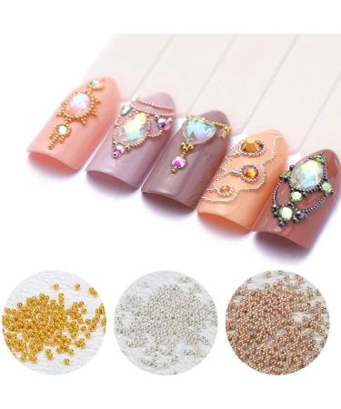 Multicolor Nail Metal Studs Gems - 12 Boxes 3D Nail Art Beads for Manicure - Buy Online on GoSupps.com