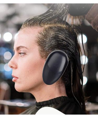 10 Pairs Black Plastic Ear Cover Pads for Hair Salon Dye Coloring - Ear Protector Earmuffs for Hair Treatment - Buy Online on GoSupps.com