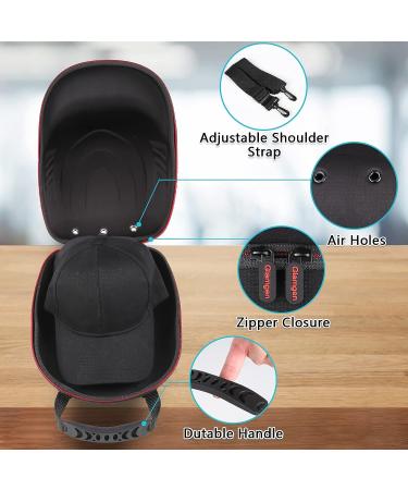 Glamgen Hard Hat Case with Adjustable Shoulder Strap - Hat Carrier Travel Case with 6 Baseball Caps for Women and Men - Buy Online on GoSupps.com