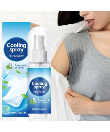Zibeem Cooling Spray Body And Clothes Refreshing Spray 50ml NonGreasy Soothing Solution Hot Days for Sports Camping Men Women Athletes Teens - Buy Online on GoSupps.com