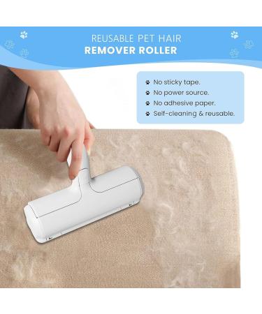 Pet Hair Remover Lint Roller - Portable Cat and Dog Hair Removal Tool Multi-Surface Lint Brush Reusable Lint Roller for Pet Hair for Laundry Furniture Clothing Car Seat Carpet Bedding Sofa Cleaning - Buy Online on GoSupps.com