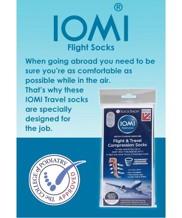IOMI Unisex 18 mmHg Graduated Compression Socks for DVT - Men & Women Size 4-7 UK Black - Buy Online on GoSupps.com