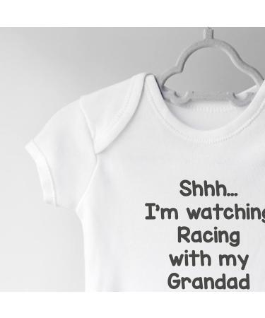 Hippowarehouse Watching Racing with Grandad Baby Vest (Short Sleeve) - Unisex - Buy Online on GoSupps.com