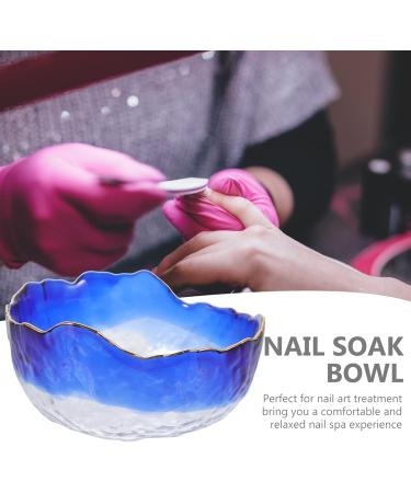 minkissy Manicure Hand Soak Bowl Nail Salon Supplies Nail Spa Bowl Sheer Nail Polish Nail Removal Nail Tools for Nail Art Nail Soak Bowl Terrarium Barber Gel Glass Makeup Remover - Buy Online on GoSupps.com