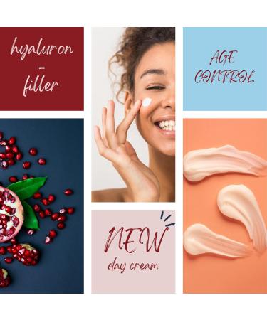 Biofresh cosmetics Via Natural hyaluronic day cream - filler with pomegranate and rose oil resveratrol anti-aging day cream 50ml - Buy Online on GoSupps.com