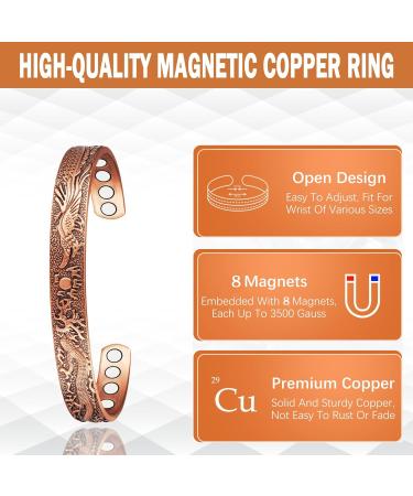 Pure Copper Magnetic Therapy Bracelet for Men | Arthritis & Carpal Tunnel Pain Relief - Buy Online on GoSupps.com