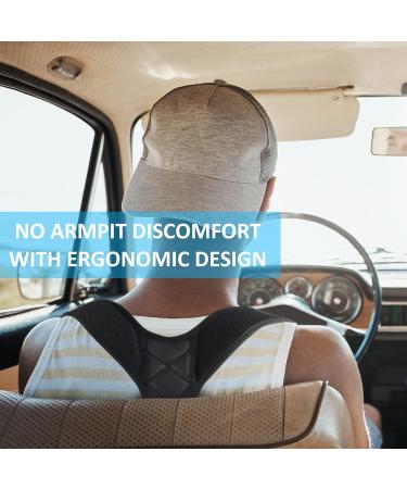 Back Posture Corrector for Men & Women - Adjustable Clavicle Brace with Powerful Magic Stickers for Neck Back & Shoulder Pain Relief - Buy Online on GoSupps.com