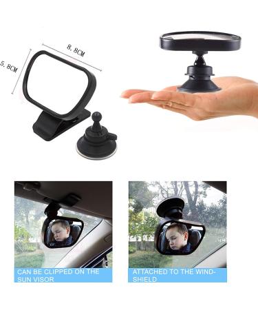Adjustable Back Seat Baby Mirror - Safe Rear View Mirror for Children with Suction Cups | Universal Baby Car Safety Accessory - Buy Online on GoSupps.com