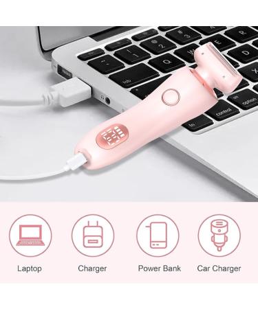 Buy IPX7 Waterproof Bikini Trimmer for Women | 2-in-1 Electric Razors for Pubic Hair Legs & Underarms - Rose Red - Buy Online on GoSupps.com