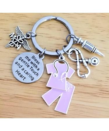 Kit's Kiss MA Medical Assistant Keychain - Perfect Gift for Nursing Students & Graduates | Caduceus Symbol & Syringe Design - Buy Online on GoSupps.com