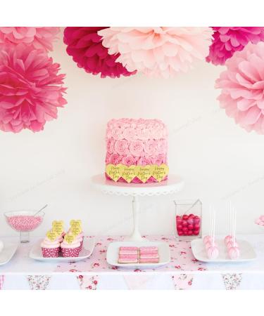 auwiyd 20 PCS Happy Mother's Day Cupcake Topper Acrylic Gold Heart-shaped Cupcake Toppers Mother's Day Cake Decoration Baking Dessert Decor for Mother's Day Party - Buy Online on GoSupps.com