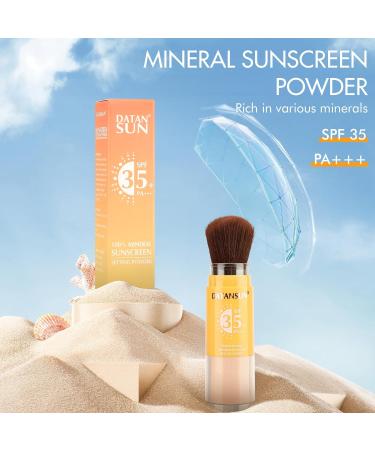 2 IN 1 Powder Sunscreen For Face SPF 35 Oil Control Lightweight Matte Finish Mineral Sunscreen Setting Powder For All Skin 03-Light - Buy Online on GoSupps.com