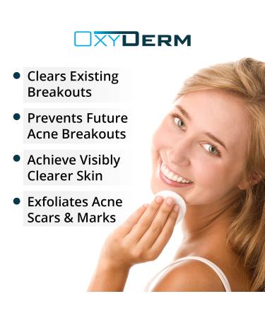 Acne Clearing Treatment Pads - Salicylic, Glycolic & Lactic Acid Formula for Cystic Breakouts and Oily Skin - Buy Online on GoSupps.com