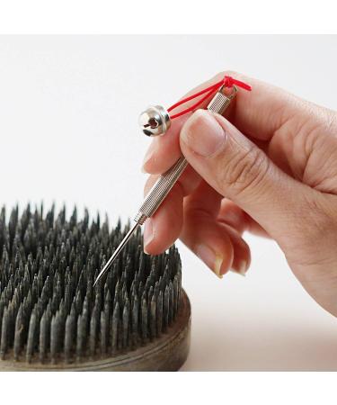 Wazakura Hanafubuki Ikebana Kenzan Needle Cleaner & Straightener 2.6(70mm) - Made in Japan | 2-in-1 Flower Holder Pin Frog Repair Tool - Stainless Steel 2.6(70mm) - Silver - Buy Online on GoSupps.com