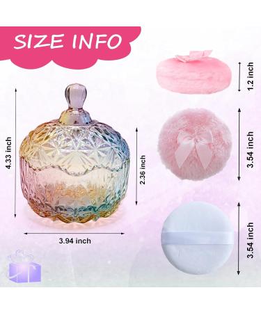 5 Pieces Large Body Powder Puff and Powder Container Crystal Case for Dust Puff Powder applicator with Box for Face and Body (Color Crown) Crown Color - Buy Online on GoSupps.com