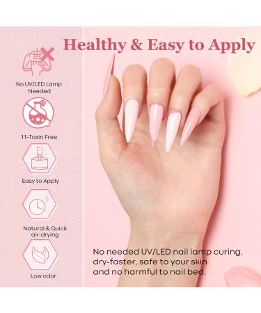 Modelones Dip Powder Nail Kit Starter Set - 10 Pcs, 4 Colors (Clear, Nude, Pink), Essential Liquid Set with Base & Top Coat Activator for French Nail Art Manicure DIY Salon - All-in-One Ultimate Gentleness Kit - Buy Online on GoSupps.com