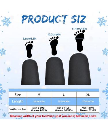 4 Pieces 3mm Neoprene Toe Warmers for Cycling Running Hiking - Large - Buy Online on GoSupps.com