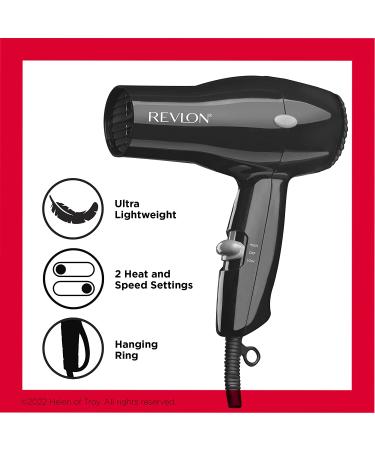 REVLON 1875W Lightweight Travel Hair Dryer - Compact & Powerful in Black - Buy Online on GoSupps.com