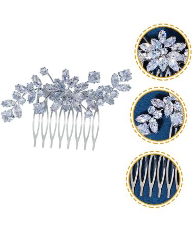 Ipetboom Hair Comb Bride Rhinestone Barrette Accessory Bridal Head Wedding - Buy Online on GoSupps.com