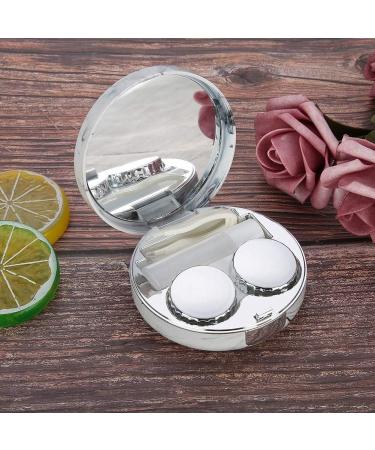 Portable Lens Case 4 Colors Soaking Lenses Case with Mirror Plastic Marble Pattern Eye Care Kit Container(#1) - Buy Online on GoSupps.com