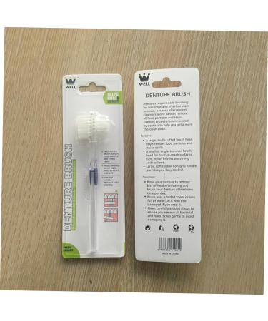 Buy Minkissy Double-Sided Toothbrush for Dentures - Effective Cleaning Brush with Plastic Handle | International Shipping Available - Buy Online on GoSupps.com