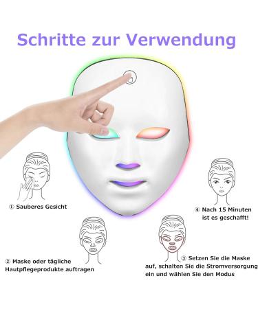 7 Color LED Light Face Mask - Touch Control Therapy Acne Treatment LED Mask Wrinkle Removal Anti-aging Skin Rejuvenation for Daily Skin Care - Buy Online on GoSupps.com