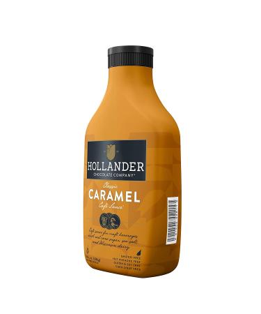 Hollander Caramel Caf Sauce | GMO Free | 14 fl. oz. Squeeze Bottle - Buy Online on GoSupps.com