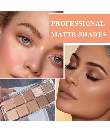 10 Colors Eyeshadow Palette Matte Nude Eye Makeup Palette Ultra-Blendable Long Lasting High Pigmented Waterproof Nudes Neutral Smooth Eye Shadow Palette for Women Natural Charming Looking #11 11# - Buy Online on GoSupps.com