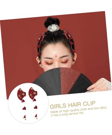 minkissy 1 Pair Hairpin Vintage Hair Clips Japanese Kimono Hanfu Hair Accessories Japanese Style Hair Clip Tassel Hair Ornament Retro Hair Barrette Japanese Hair Clip Japanese Headdress Fan - Buy Online on GoSupps.com