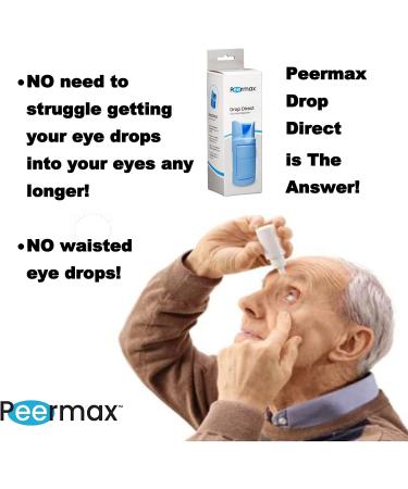 Peermax Drop Direct Eye Drop Dispenser - Easy-to-Use Aid for Seniors & Elderly - Works with Most Bottles - Includes Instructions - Buy Online on GoSupps.com