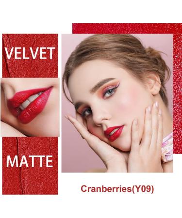 Oulac Soft Matte Red Lipstick & Blush Duo - Cream to Powder Texture | Vegan & Cruelty-Free - Enriched with Rose Oil | 3.6g (Y09) Cranberries - Buy Online on GoSupps.com