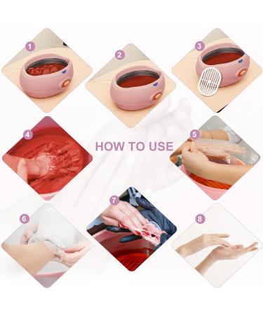 Swawis Paraffin Bath Set - 200W Moisturizing Paraffin Wax Bath for Hands & Feet with Accessories & 900g Pink Wax - Spa Quality Skin Treatment - Buy Online on GoSupps.com