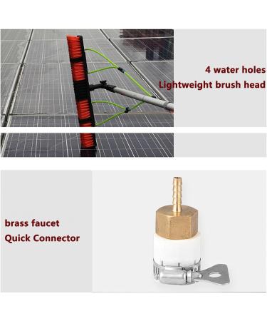 Window Cleaning Water-Fed Pole 3.6m-7.2m Window Telescopic Cleaning Brush with 4 Water Outlets and 55cm Brush Head Adjustable 180 Angle Save Time and Energy for Photovoltaic Panels - Buy Online on GoSupps.com