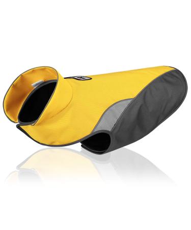 RC Gearpro waterproof fleece cold weather pet vest winter coat with reflective stripes for small medium -sized dogs (XXXL yellow) XXXL yellow