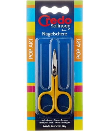 CREDO Pop Art Nail Scissors 8 cm Curved Matt Chrome Yellow - Buy Online on GoSupps.com